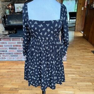 NWT Altar'd State Black Floral Long Sleeve Dress